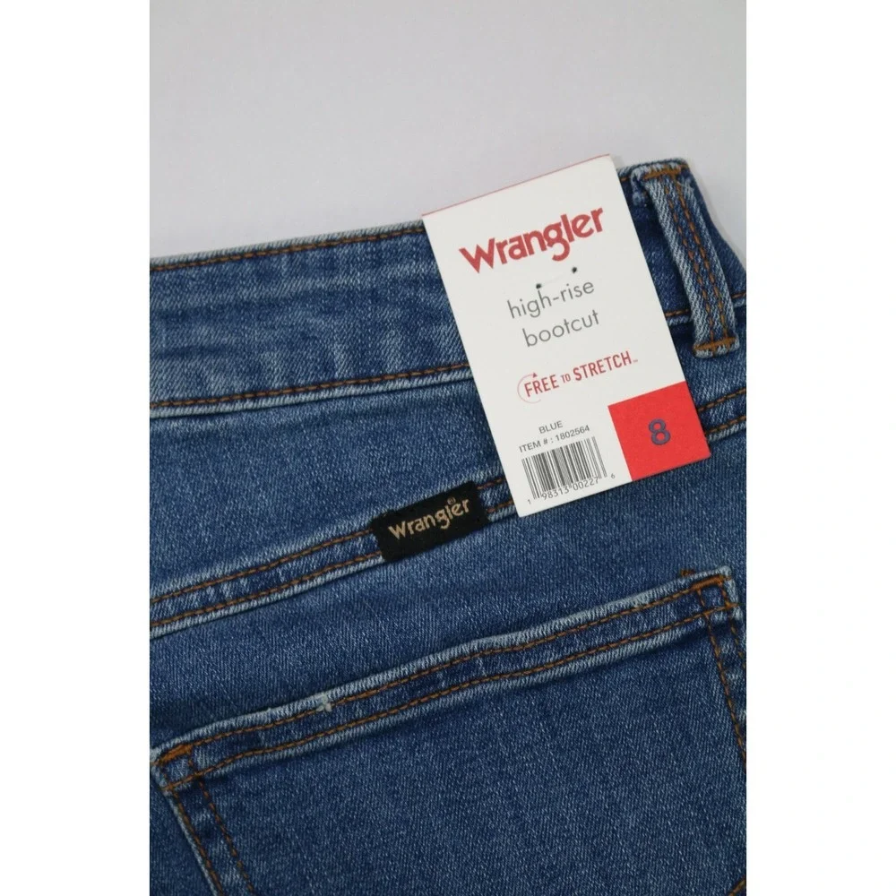 Wrangler Womens Jeans Blue Size 8 Hight Rise Bootcut Mid Wash Stretch